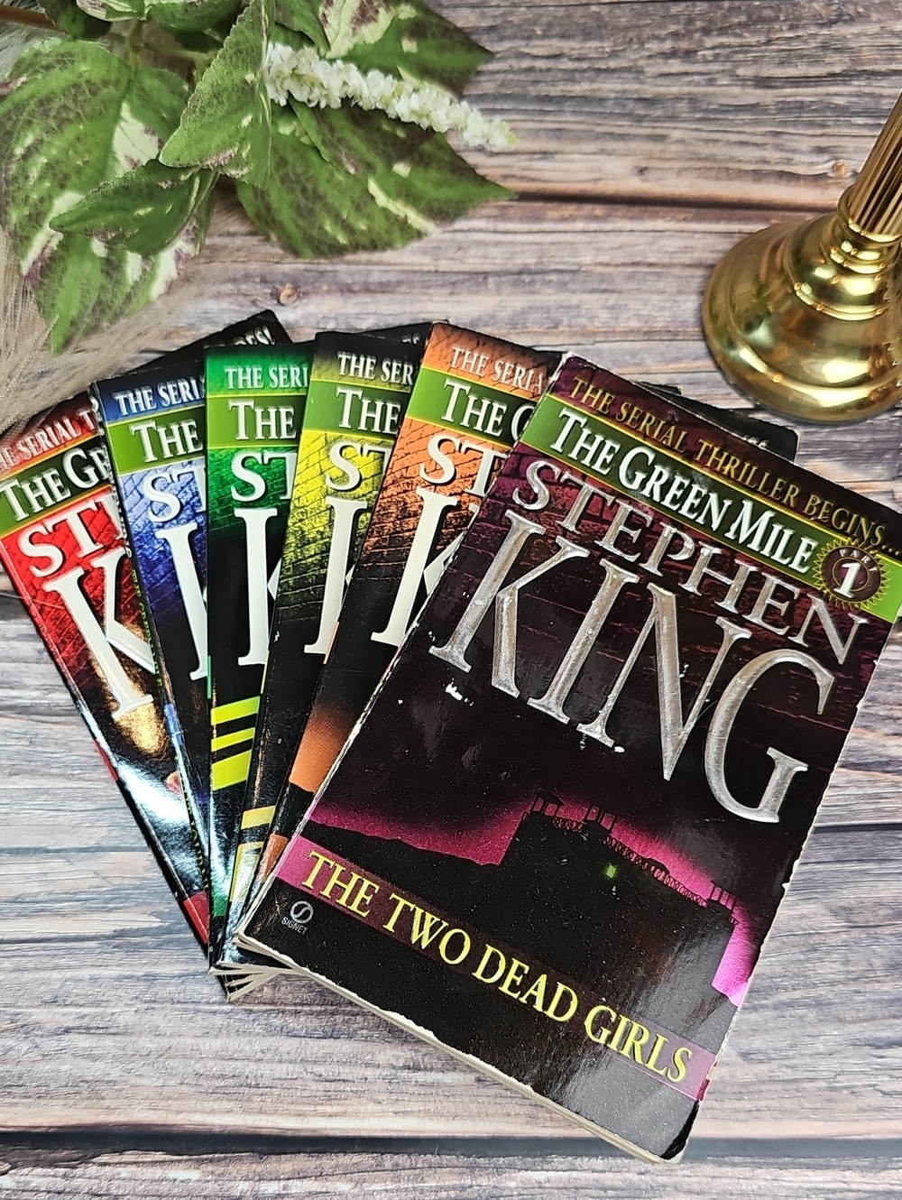THE GREEN MILE STEPHEN KING COMPLETE SET 1-6 PAPERBACK BOOKS